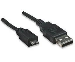 Кабель Atcom USB - micro USB V 2.0 (M/M), 0.8 м, чорний пакет (9174)