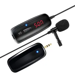 Безпровідний мікрофон для телефону, смартфона петлічний Savetek P7-UHF, до 50 метрів (100672)