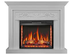 Камінокомплект ArtiFlame Monferrato AF28S білий зі звуком 3D Камін