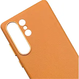 Чохол Epik Leather Case для Samsung Galaxy S25 Ultra Orange AAA [133782] - мініатюра 3