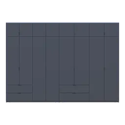 Розпашна Шафа для одягу Doros Лукас Графіт 4+4 ДСП 340х50х240 (42005141) - мініатюра 4