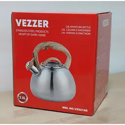 Чайник Vezzer зі свистком 2.8 л (VZ0216R) - мініатюра 7