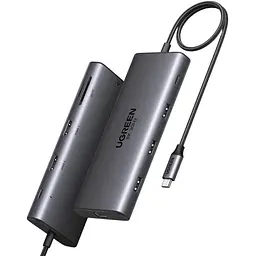 Док-станція USB3.2 Type-C - - HDMIx2,8K30Hz/4K60Hz/3xUSB-A/2xUSB-C 3.2/ RJ45/SD/TF/PD 100W CM639 (15534)