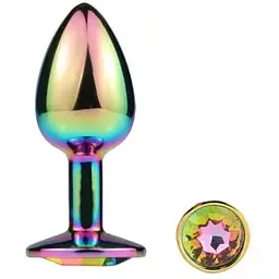 Металева анальна пробка Mai Attraction Toys №72 Rainbow - мініатюра 2