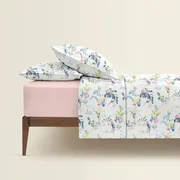 Комплект постільної білизни Cosas євро з простирадлом на резинці FLORET CS1 200 x 220 см (BirdsFlowersFoliage_El-40Rose_200) - мініатюра 2
