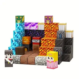 Магнітний конструктор Minecraft 108 шт по грі Майнкрафт Підземелля замку Mk001014 - мініатюра 4