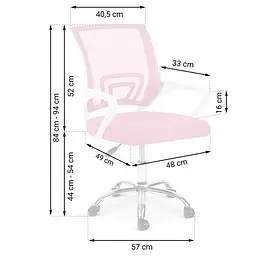 Офісне крісло Sofotel Emeri Pink (242001) - мініатюра 7