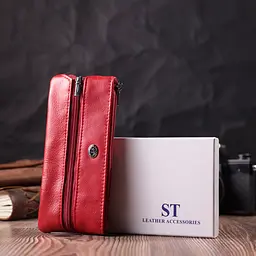 Оригінальна ключниця із натуральної шкіри ST Leather 22509 червона - мініатюра 10