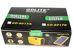 Набір освітлення акумуляторний ліхтар сонячна батарея та 3 LED лампочки Gdlite GD-8017A - мініатюра 7