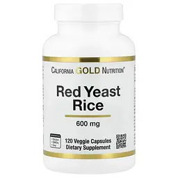 Рис красный Red Yeast Rice 600 mg 120 растительных капсул California Gold Nutrition vit0005005