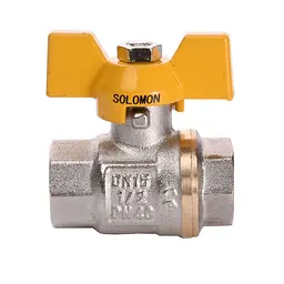 Кран кульовий прямий Solomon 1/2″ ВВ ЖБ PN40 B1007 - мініатюра 2