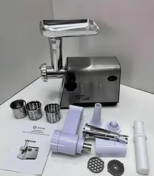 Багатофункціональна електрична м'ясорубка Zepline ZP-00207 4000W, кухонний комбайн 3в1 з насадками для шатківниці - мініатюра 6