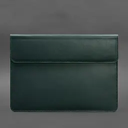 Шкіряний чохол-конверт BlankNote на магнітах для MacBook 14 Зелений - мініатюра 4