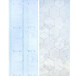 Самоклеюча плівка Sticker Wall SW-00001214 Малахітовий мармур золоті стільники 0,45х10м