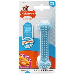 Nylabone Puppy Chew Dental Bone нілабон дентал боун жувальна іграшка кістка для цуценят смак курки (SP83239)