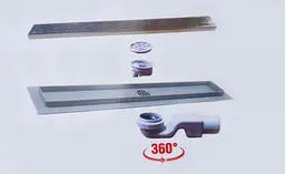 Трап для душу Bakimay PL5205 поворотний з бортом 80 см 30412 - мініатюра 5