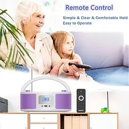 Дитячий портативний CD-плеєр WISCENT з Bluetooth, FM, USB та навушниками - мініатюра 3