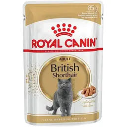 Вологий корм для котів Royal Canin British Shorthair Adult шматочки в соусі 85 г