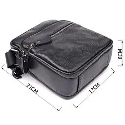 Чоловіча сумка на плече з натуральної шкіри Vintage 17х21х8 см sum0027511 - мініатюра 3