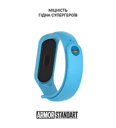 Ремінець ArmorStandart Superhero Edition для Xiaomi Mi Band 7/6/5 Captain Marvel Blue (ARM57075) - мініатюра 3
