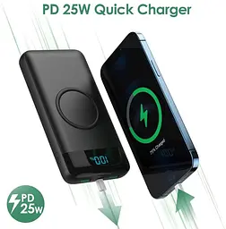 Зарядний пристрій Power Bank HX160Q2 30800mAh 25W-PD (2USB+Type-C) Чорний - мініатюра 2