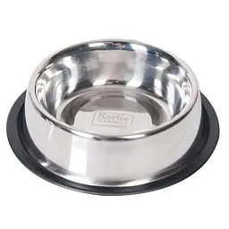 Flamingo Dish Rubber Rim фламінго рубер рим миска для собак з гумовим обідком, нержавійка 1.59 л d=23 см