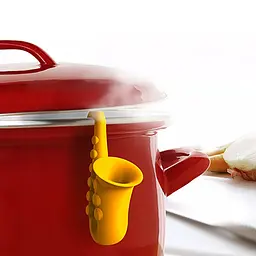 Силіконовий підйомник підставка для кришки каструлі для виходу пари, Kitchen Master Жовтий 85941 - мініатюра 4