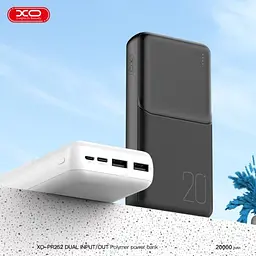 Універсальна мобільна батарея XO PR252 Lighted Mobile Power 20 000 mAh Чорний - мініатюра 6