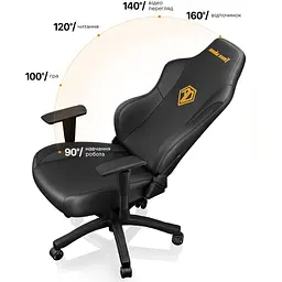 Геймерське крісло Anda Seat Phantom 3 L Black & Gold [AD18Y-06-B-PVC] [108603] - мініатюра 4