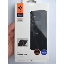 Протиударний з підставкою чохол Spigen Slim Armor MagSafe для Samsung Galaxy S24 (S921) Black ACS07203 Magfit - мініатюра 2