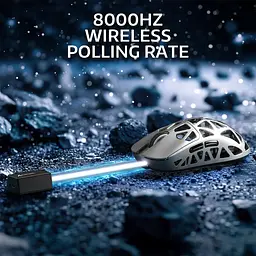 Мишка Attack Shark R2, Wireless/Bluetooth, 42000dpi. (PAW3950), 6кн., Silver gray - мініатюра 9