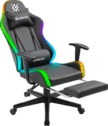 Крісло ігрове Defender Watcher, 60мм, Клас 4, RGB ПУ, чорне - мініатюра 5