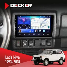Штатна магнітола Lada Niva 1993-2018 Decker D9-006 4x64, 4G Decker (НФ-00008881)