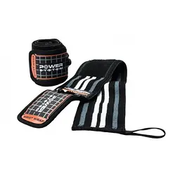 Кістові бинти Wrist Wraps Power System PS-3500 Grey-Black - мініатюра 3