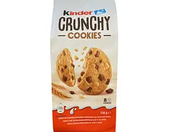 Печиво Kinder Crunchy Cookies з шматочками молочного та білого шоколаду 136 г (8000500426449)