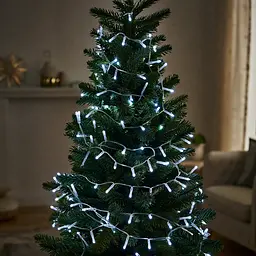Новорічна гірлянда кімнатна нитка GarlandoPro 18 м 180 LED кімнатна гірлянда білий провід Біле світло W180LED18MWW - мініатюра 4