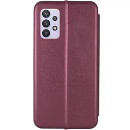 Шкіряний чохол книга Classy для Samsung Galaxy A32 4G Бордовий, Слот для візитки - мініатюра 3