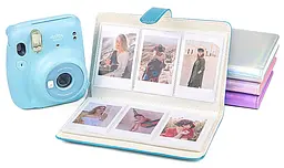 Фотоальбом для Fujifilm Instax Mini (12, 11, 40, 70, 90, 99, EVO, Link, Liplay) Polaroid 300, Z2300 на 96 фото,  райдужно-блакитний  - мініатюра 4