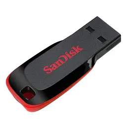 USB флеш накопичувач SanDisk 64GB Cruzer Blade Black/red USB 2.0 (SDCZ50-064G-B35) - мініатюра 2