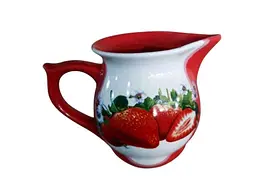 Глечик СЛОВ'ЯНОЧКА 1л біло-кораловий з деколлю