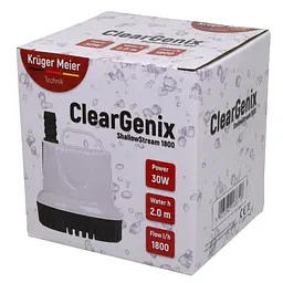 Помпа підйомна з низьким зануренням Kruger Meier ClearGenix 1800 л/г для фонтанів, акваріумів, ємностей - мініатюра 5
