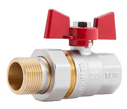 Кран кульовий "Американка" Thermo Alliance Standart 3/4" ВЗ прямий, латунь, PN40, метелик SD220NW20PN40