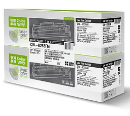 Картридж HP 85A (CE285A), Black, LJ P1102/M1132/M1212/M1214/M1217, 1600 стор, ColorWay, Dual Pack (CW-H285FM)