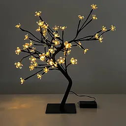 Дерево світлодіодне MBM My Home на підставці 45 см чорне (DH-LAMP-03 BLACK) - мініатюра 2