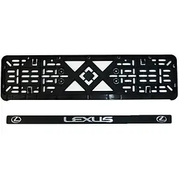Рамка номерного знака Poputchik пластик з об'ємними літерами Lexus 52х13.5х2 см 2 шт - мініатюра 2
