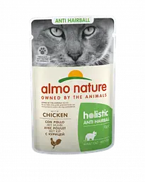 Вологий корм Almo Nature з куркою для котів, що сприяє виведенню вовни (70 гр.)