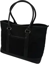 Коттонова дорожня сумка 40L Weekender чорна 55х35х24 см LS sum0028898 - мініатюра 4