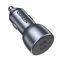 Автомобільний адаптер - зарядний пристрій швидкий Ugreen CD213 2*USB-C 40 W (70594)