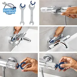 Душова система термостатична Grohe QuickFix Vitalio Comfort System 250 Cube 26696001, Хром - мініатюра 7