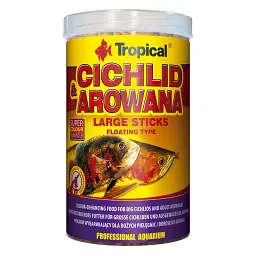 Сухий корм для акваріумних риб Tropical у паличках Cichlid & Arowana Large Sticks 1 л для м'ясоїдних